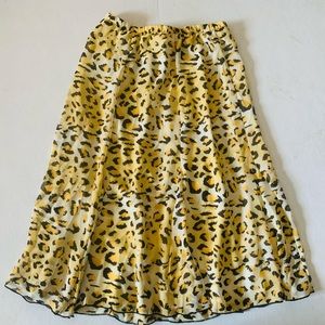 Banzai Multicolor Leopard Print Skirt sz M